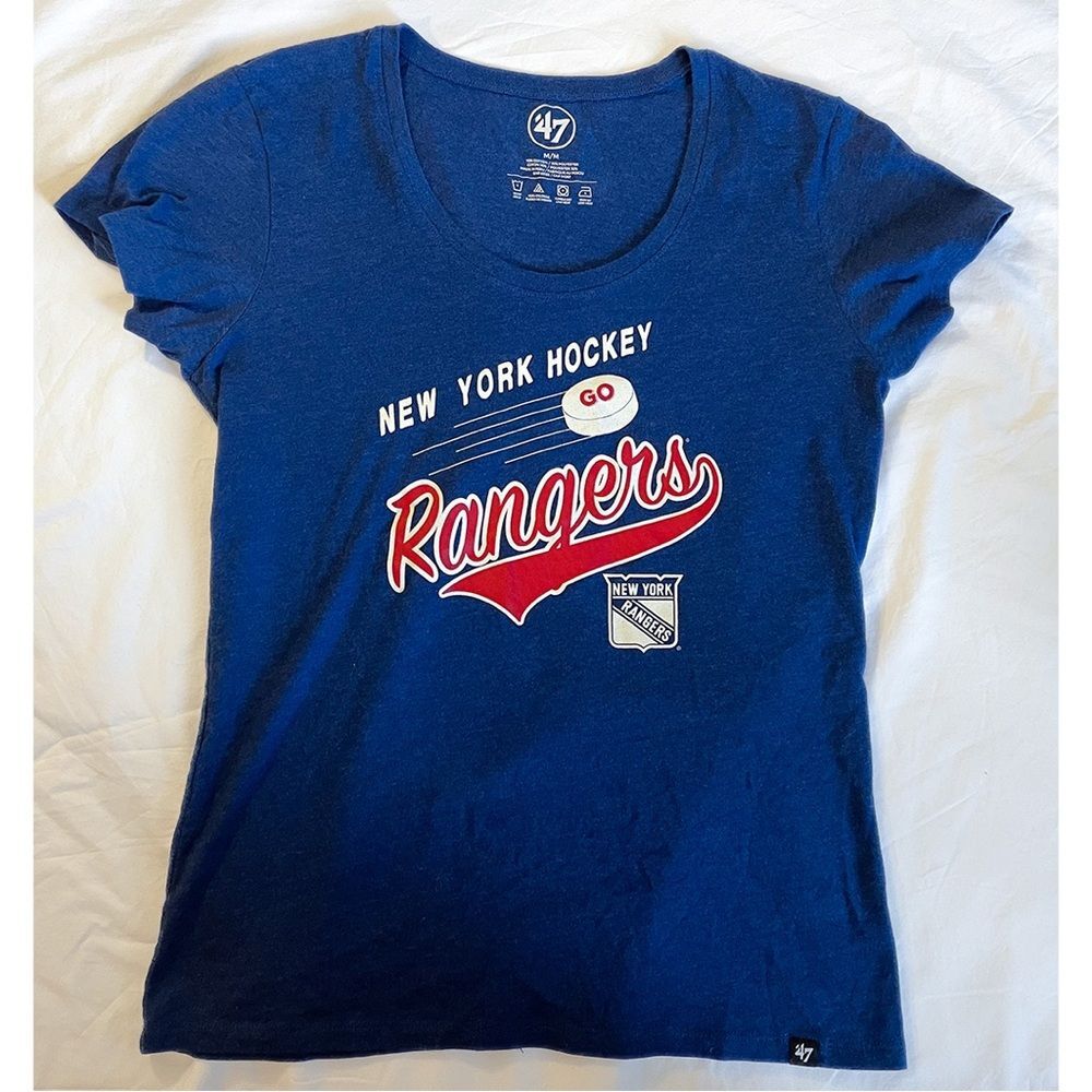 NHL NY Rangers Tee Shirt | '47 Brand Let's Go Rangers